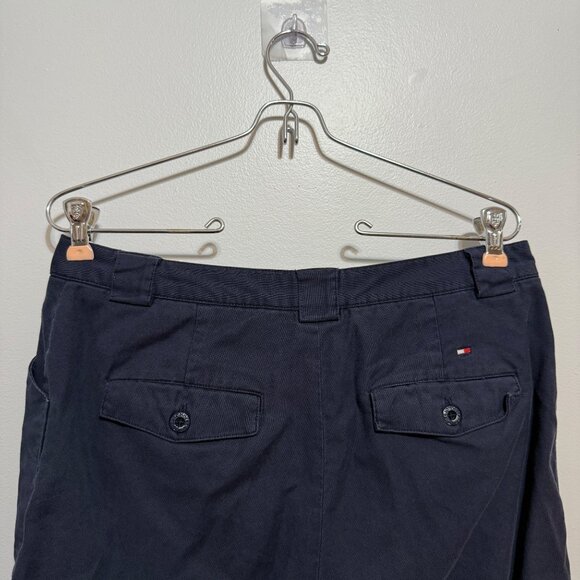 Tommy Hilfiger Soft Navy Cargo Capri Pants Size 10 Womens Cotton Blend - Picture 6 of 7